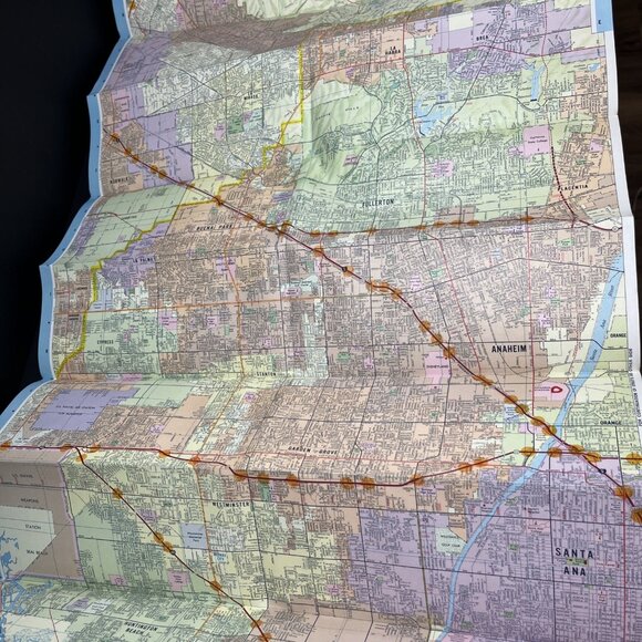 VTG. 1968 Lot Of 3 Chevron Maps Califorina, Orange County, San Francisco USA - Picture 13 of 14